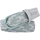 Fashionable woven elastic belts for men and women featuring an adjustable length and stylish pin-buckle, available for custom logo imprinting.